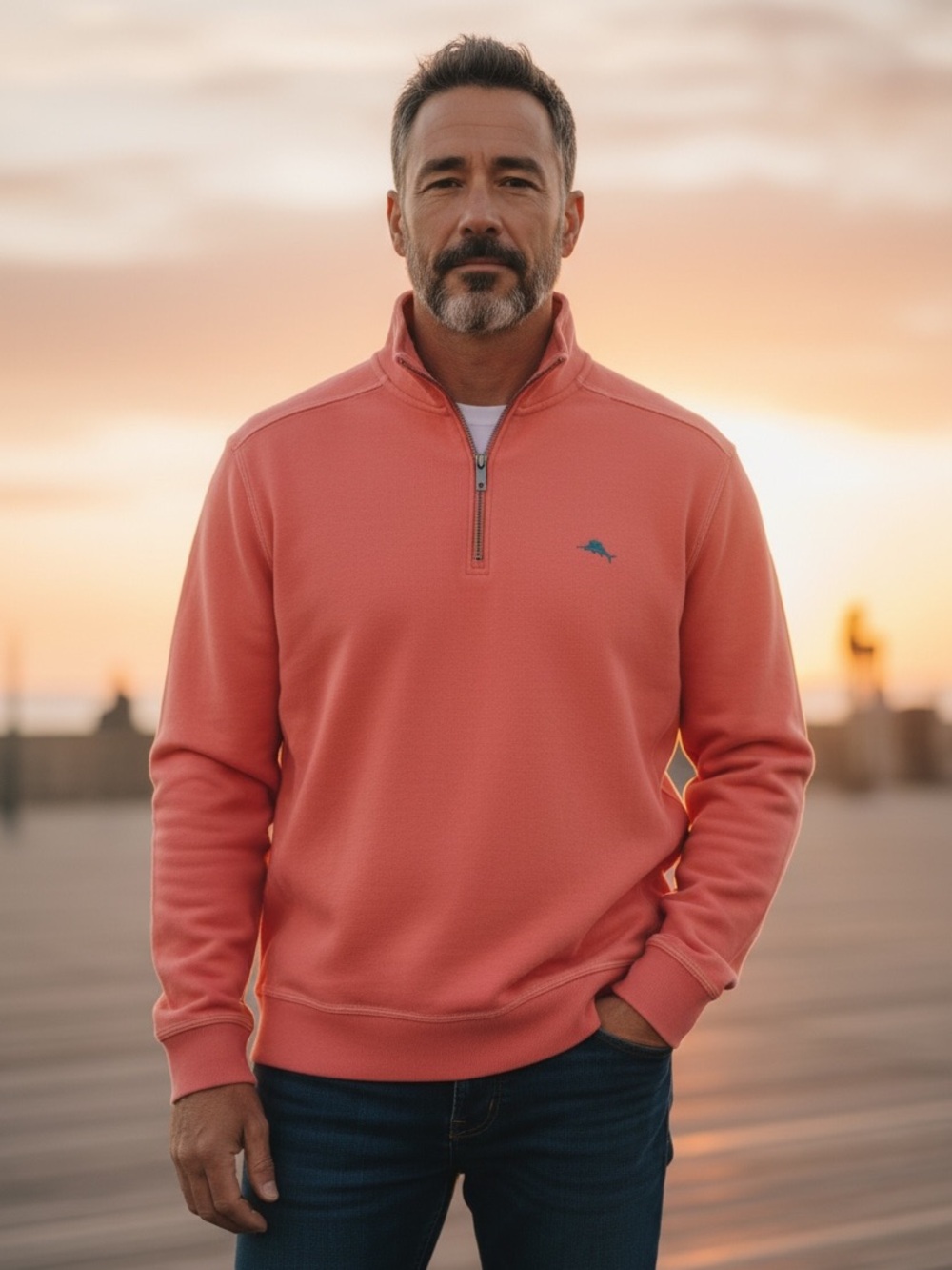 Tommy Bahama Men’s Nassau Half Zip Pullover- NWT